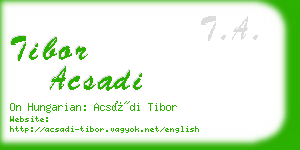 tibor acsadi business card